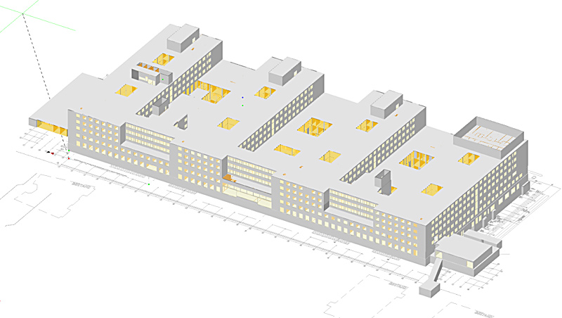 Neubau Zentralbau auf dem Gelände der Helios Kliniken in Wiesbaden 