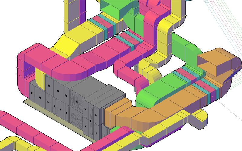 Lüftungszentrale Alexanderhaus Berlin, Beispiel 1