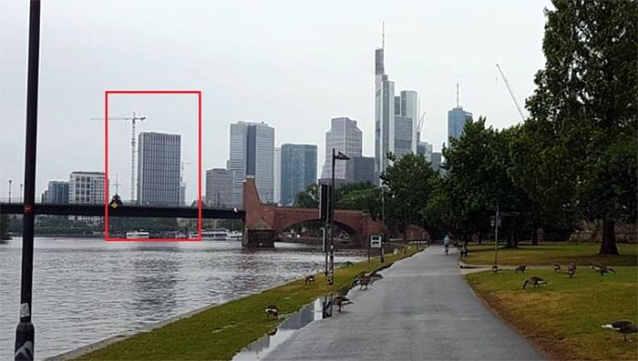 WinX-Tower in Skyline von Frankfurt